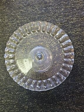 Clear Glass Covered Compote Dish